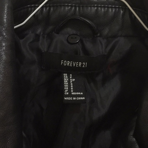 Forever21 black pleather jacket - Picture 2 of 10
